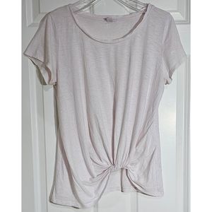 ❤️‍🔥$5~ BP Twist Front Tee, Pale Pink, Womens Size Medium